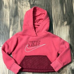 Nike Pink & Maroon Kids' Hooded Sweatshirt